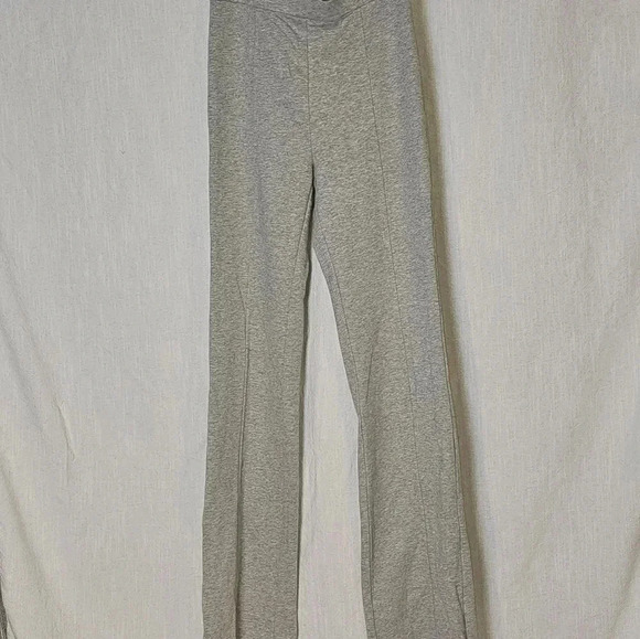 No Vacancy Wide Leg High Waisted Side  Leg Zipper Accent‎ Gray Leggings SZ L - Picture 1 of 12